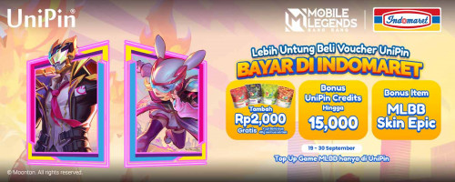 Lebih Untung Beli Voucher UniPin dan Bayar di Indomaret – Bonus UniPin Credits hingga MLBB Skin Epic